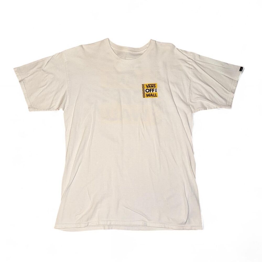 Vans Men's White and Yellow T-shirt